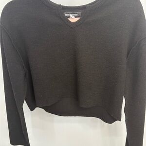 Urban Outfitters Black V-Neck Sweatshirt